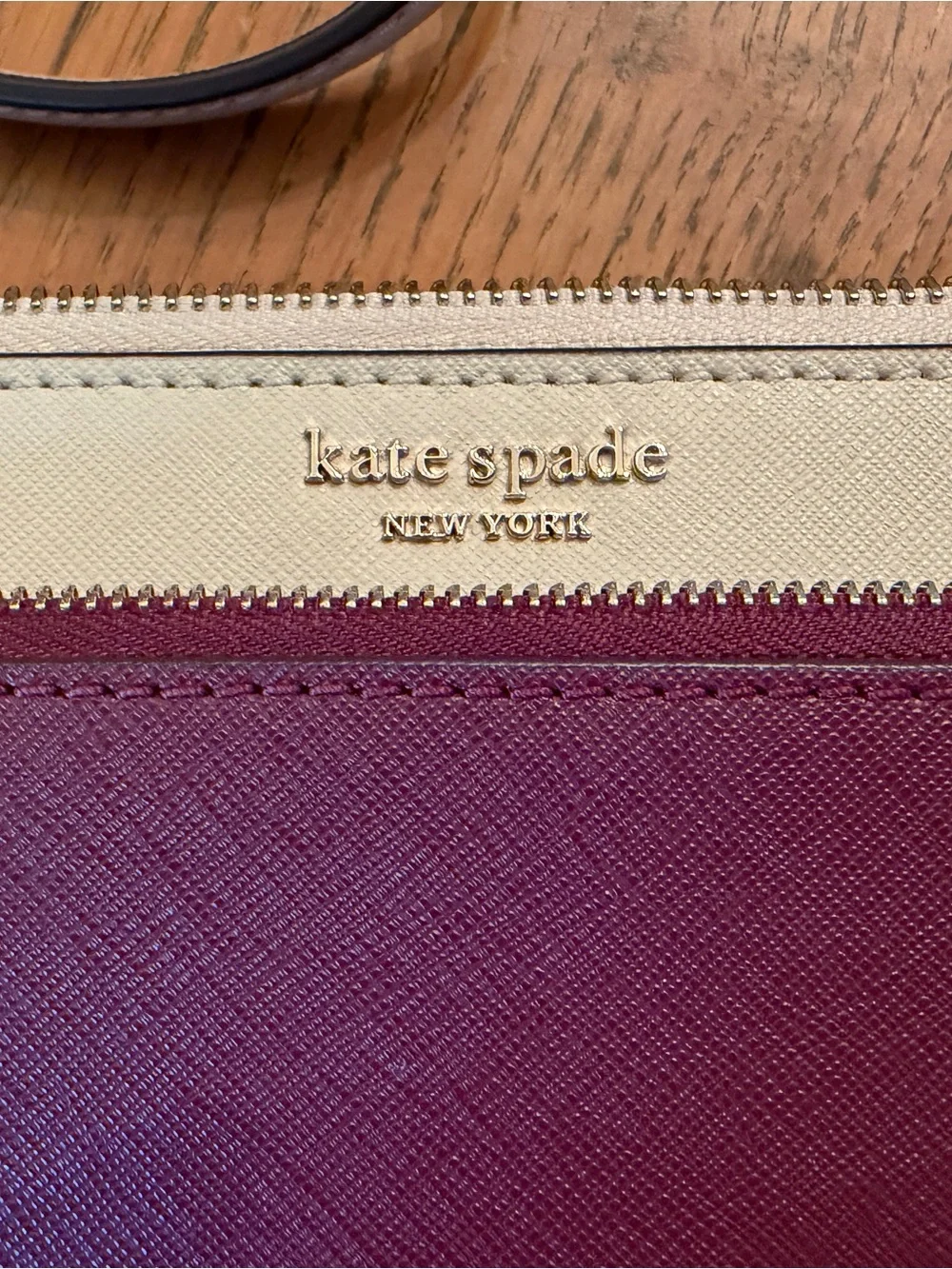 Kate Spade New York Cameron Crossbody Bag with Adjustable Strap Ivory/Burgundy